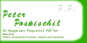 peter pospischil business card